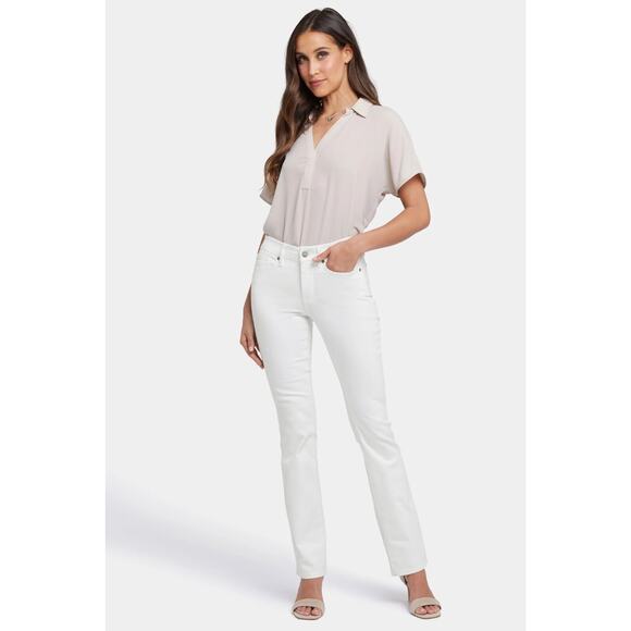 NYDJ Marilyn Straight White Jeans Optic White Size 12 NEW NWT - Picture 1 of 4